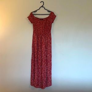 Shein Red Floral Summer Dress